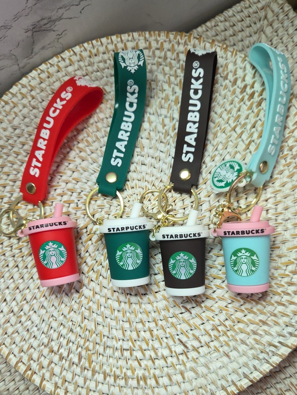 4 For 20 Starbucks Silicone Cup Keychain - Colors Will Vary